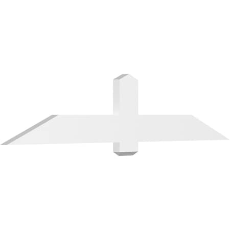 Ekena Millwork Eugene Architectural Grade PVC Gable Bracket, 72"W x 15"H x 2"D x 6"F, 5/12 Pitch GBP072X15X0206EUG00
